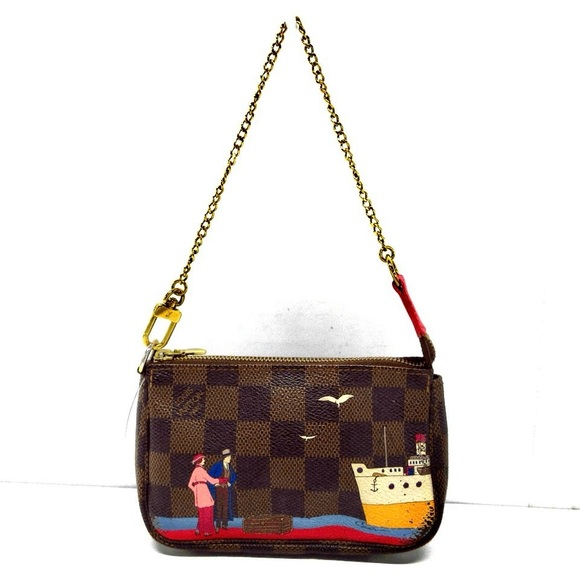 Authentic Louis Vuitton Pochette damier ebene limited ed. Travel cruise - Picture 1 of 12